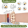 80Pcs 4 Styles Snowman Theme Printed Wood European Beads WOOD-PH0003-04A-2