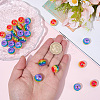 40Pcs Pride UV Plating Rainbow Iridescent Acrylic European Beads MACR-SC0002-66-3