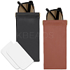 2Pcs 2 Colors Rectangle PU Leather Eyelasses Case ABAG-CN0001-22-1
