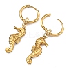 Ocean 304 Stainless Steel Hoop Dangle Earrings for Women EJEW-JE07267-01-5