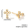 Brass Pave Clear Cubic Zirconia Stud Earrings LS-ZJ0177-2-1