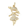 Rack Plating Brass Micro Pave Cubic Zirconia Pendant KK-H509-28G-1
