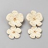 Ally with Raffia Grass Studs Earrings EJEW-WH20011-03E-1