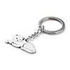 Non-Tarnish Animal 304 Stainless Steel Pendant Keychains LS-KEYC-P017-A02-2