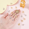 24Pcs 6 Styles Dog Paw Print Shape Stainless Steel Pendants FIND-GA0007-25-3