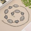 Alloy Ethnic-style Oval Horse and Heart Link Chain Belts for Women FS-WG752C3-01-2