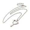 304 Stainless Steel Singapore Chain Necklaces NJEW-A020-01P-2