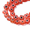 Handmade Millefiori Glass Bead Strands LAMP-J035-6mm-28-2