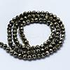 Natural Pyrite Beads Strands G-J369-19-4mm-2