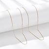 1MM 304 Stainless Steel Cable Chain Necklaces LS-NJEW-T016-15G-1