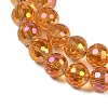 Transparent Electroplate Glass Beads Strands EGLA-N002-31-H02-3