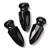 Natural Obsidian Craved Sword Model Ornament DJEW-C019-02J-1