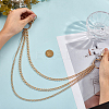 1Pc Alloy Twisted Chain 3 Layered Chain Belts for Women Men AJEW-CY0002-25G-3