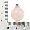 Natural Rose Quartz Perfume Bottle Pendants G-K338-22P-02-3