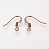 Brass French Earring Hooks X-KK-Q366-RC-NF-2
