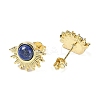 Natural Lapis Lazuli Stud Earrings EJEW-K288-01G-05-2