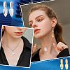 8Pcs 2 Style 304 Stainless Steel Glue-on Flat Pad Pendant Bails STAS-UN0039-95-7
