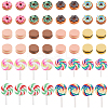 60Pcs 12 Style Opaque Resin Imitation Food Cabochons DIY-SP0003-75-1