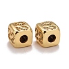 Brass Micro Pave Clear Cubic Zirconia Beads ZIRC-L091-021G-22-2