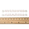 Brass Pink Cubic Zirconia Chain Tassel European Safety Chain Charms KK-A236-06S-02-3