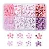 8 Style Pink & Purple Series Opaque Acrylic Beads MACR-YW0001-50-1
