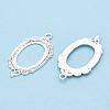 Zinc Alloy Link Cabochon Settings PALLOY-WH0001-35S-1