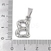 Non-Tarnish 304 Stainless Steel Pendants STAS-F235-01P-B-3
