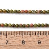 Natural Unakite Beads Strands G-Z116-A01-2mm-5