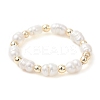 Adjustable Natural Cultured Freshwater Pearl Finger Rings for Women RJEW-JR00993-4