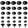 100 Sets 5 Style Oval Plastic Craft Safety Screw Noses DOLL-GF0001-03-1