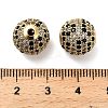 Brass Micro Pave Cubic Zirconia Beads KK-L229-024G-3