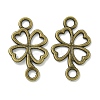 Tibetan Style Alloy Shamrock Connector Charms TIBE-I026-6013AB-1