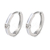 Brass Micro Pave Clear Cubic Zirconia Hoop Earrings for Women LS-EJEW-S234-06P-1