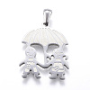 304 Stainless Steel Pendants STAS-K162-023P-1