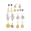 Stainless Steel Stud Dangle Earring Findings & Dangle Earring Findings & Stud Earring Findings STAS-XCP0001-82-1