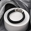 Leather Braided Cord Bracelets AJEW-Q003-01A-1