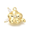 Brass Micro Pave Cubic Zirconia Pendants KK-Q035-11G-1