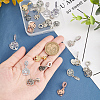 20pcs 10 Style Alloy & Brass European Dangle Charms MPDL-PH0001-14-3