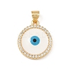 Brass Micro Pave Cubic Zirconia Pendants KK-F919-17G-1