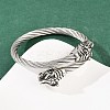 304 Stainless Steel Bangles for Men Women BJEW-H631-05A-AS-2