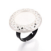 Adjustable Alloy & Iron Bezel Cup Ring Base with Rotatable Tray MAK-T012-05S-1