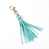 Imitation Leather with Light Gold Alloy Clasps Tassel Big Pendants Decorations AJEW-WH0223-28A-01-1