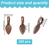 200Pcs Tibetan Style Alloy Glue-on Flat Pad Bails FIND-GO0002-98AB-2