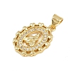 Brass Micro Pave Cubic Zirconia Pendants KK-P323-11C-G01-2