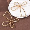 Hollow Flower 201 Stainless Steel Hoop Earrings EJEW-P337-01G-3
