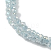 Transparent Electroplate Glass Beads Strands EGLA-H107-01A-B08-3