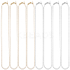 10Pcs 2 Colors Stainless Steel Cable Chain Adjustable Slider Necklaces for Men Women MAK-SC0001-42-1