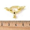 Brass Pave Clear Cubic Zirconia Fold Over Clasps KK-M320-07G-3