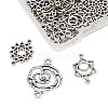 40Pcs 8 Styles Tibetan Style Alloy Links/Connectors TIBE-FP0001-18-2