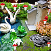 100Pcs Plastic Plant Mini Miniatures Artificial Mushroom AJEW-CA0003-71-7